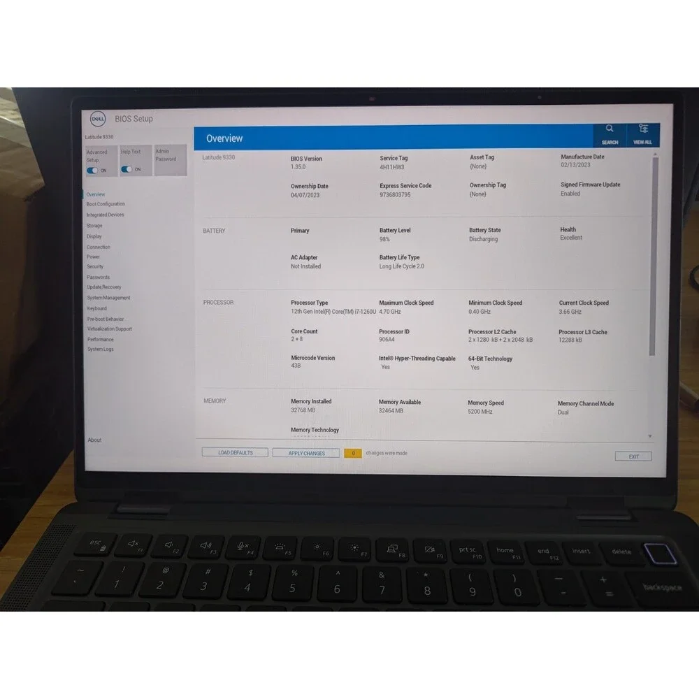 Dell Latitude 9330 TOUCH Win 11 32GB RAM 420GB SSD laptop
